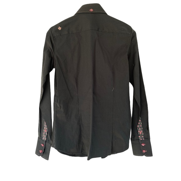 Jared Lang Spread Collar Slim Fit Shirt Gray Sz 4 - Picture 5 of 5